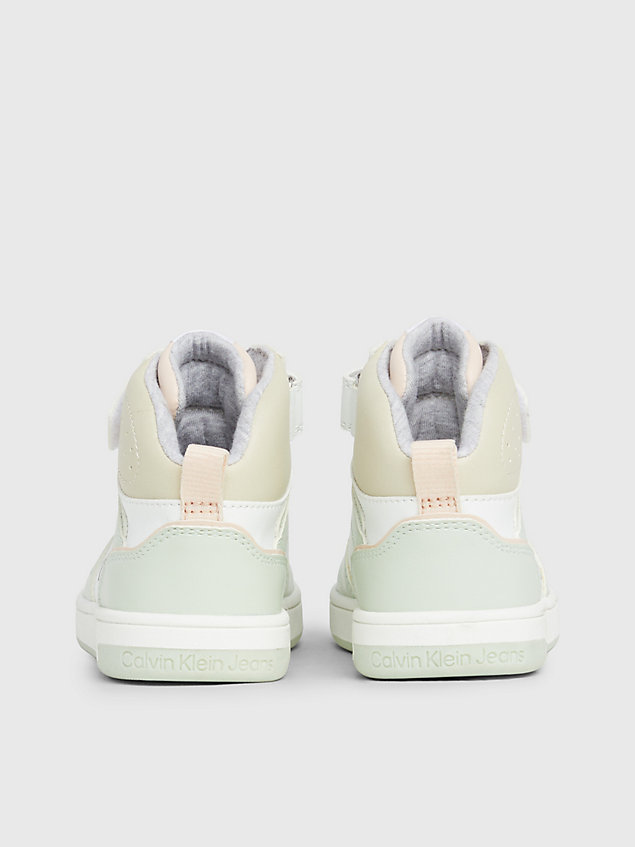 green toddlers and kids high-top trainers for girls calvin klein jeans