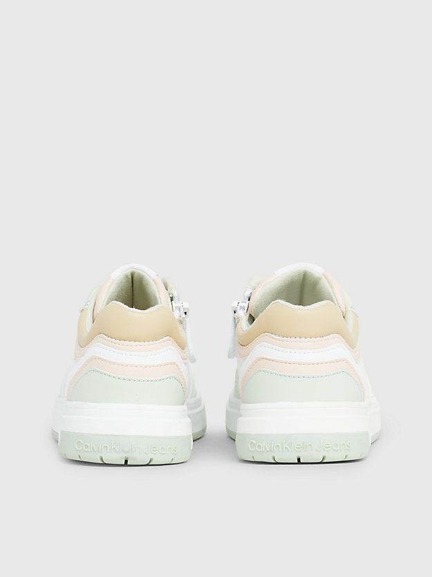 green/white kids trainers for girls calvin klein jeans