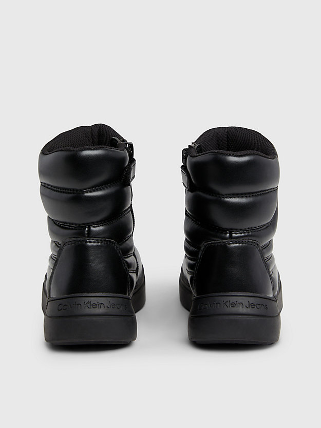 botas acolchadas para niños black de nina calvin klein jeans