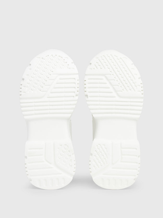 off white/green logo-slippers für kinder für maedchen - calvin klein jeans