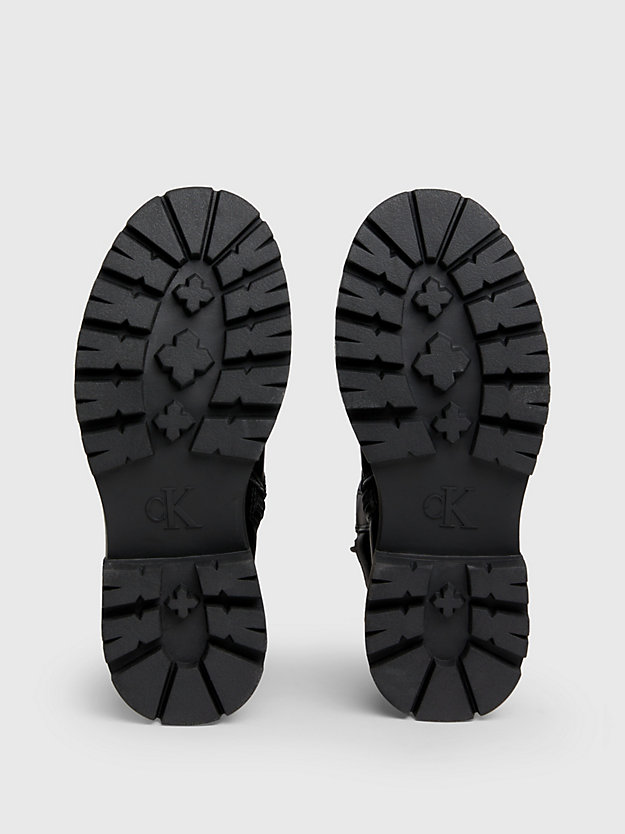 botas con cordones para niños black de nina calvin klein jeans
