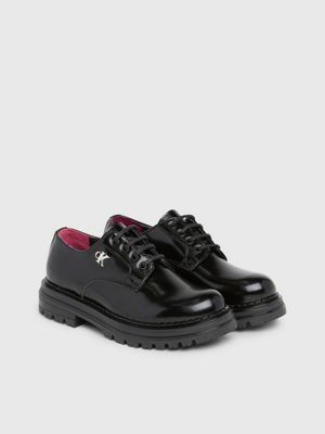 black kids lace-up shoes for girls calvin klein jeans