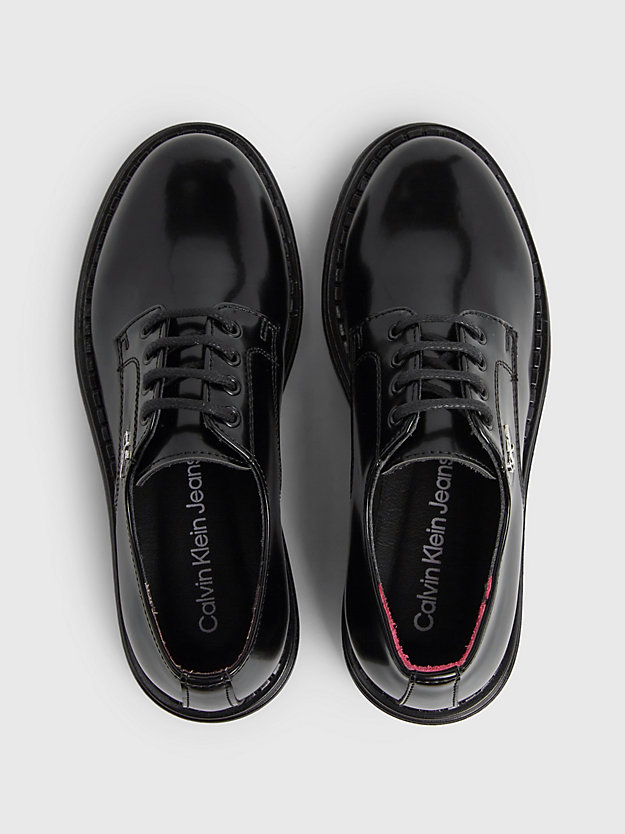 chaussure à lacets pour enfant black pour filles calvin klein jeans