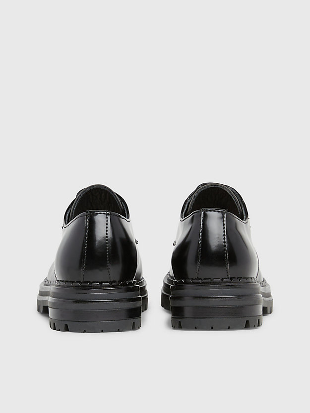 black sznurowane buty dziecięce dla dziewczynki - calvin klein jeans