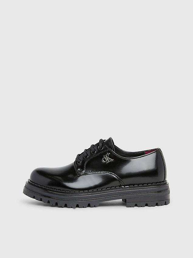 black kids lace-up shoes for girls calvin klein jeans