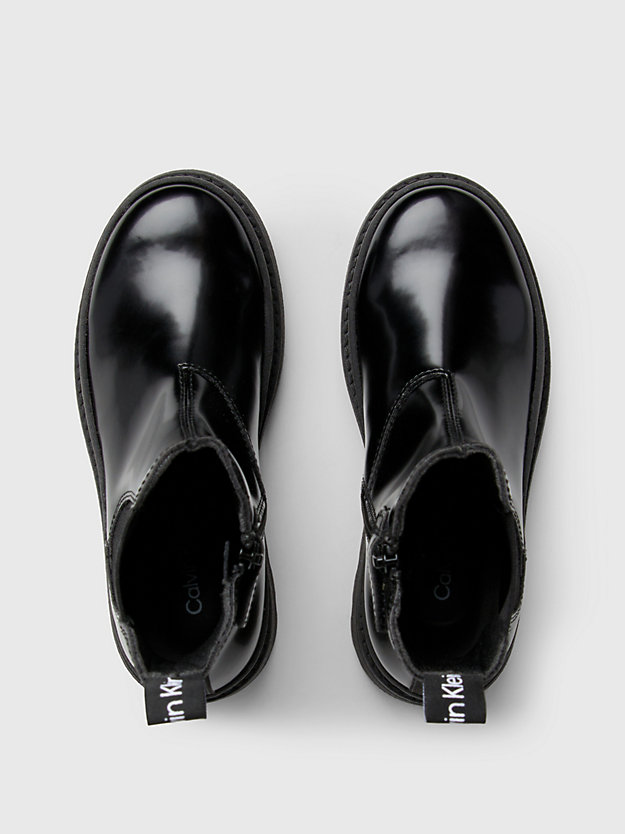 black chelsea-laarzen voor kinderen voor meisjes - calvin klein jeans