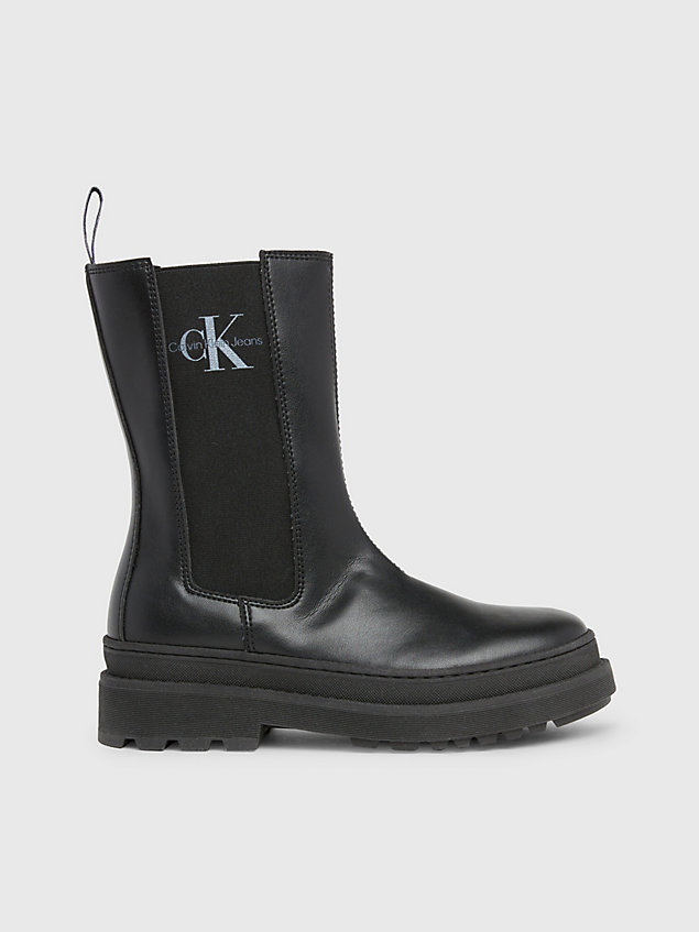 black kinder-chelsea-boots für mädchen - calvin klein jeans