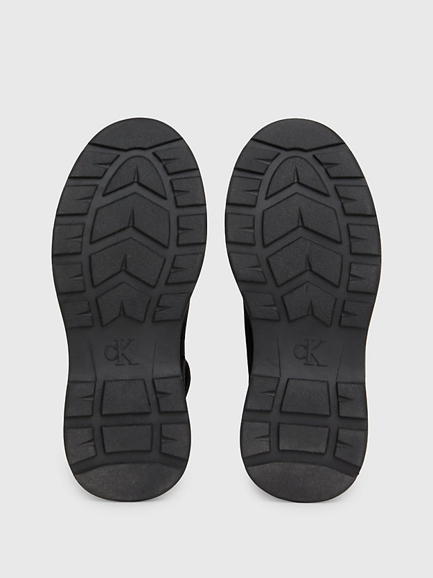 black kinder-boots mit reißverschluss für mädchen - calvin klein jeans