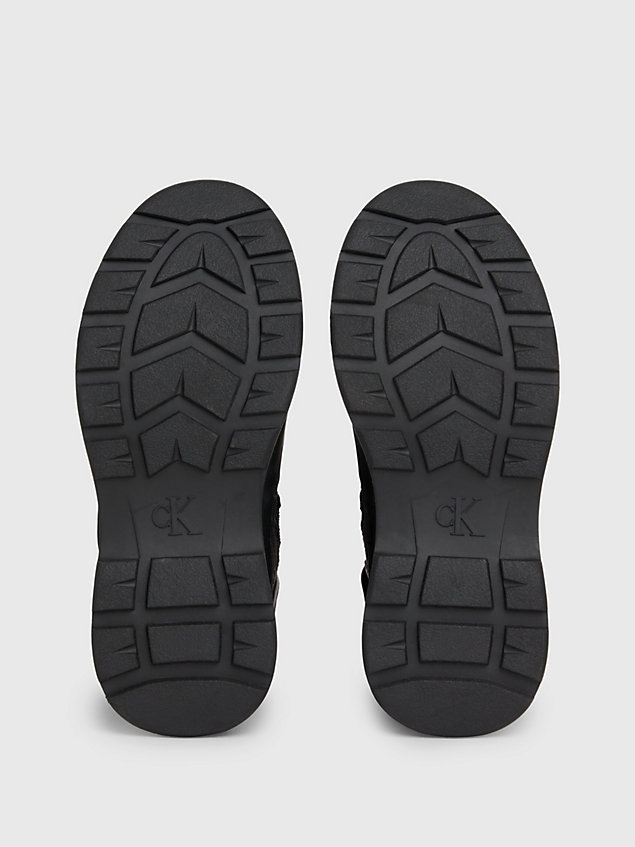 botas con cordones para niños black de nina calvin klein jeans