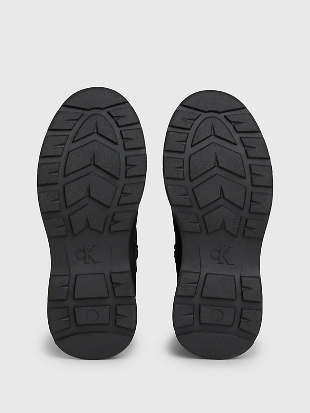 botas chelsea para niños black de nina calvin klein jeans