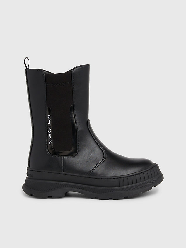 black kinder-chelsea-boots für mädchen - calvin klein jeans