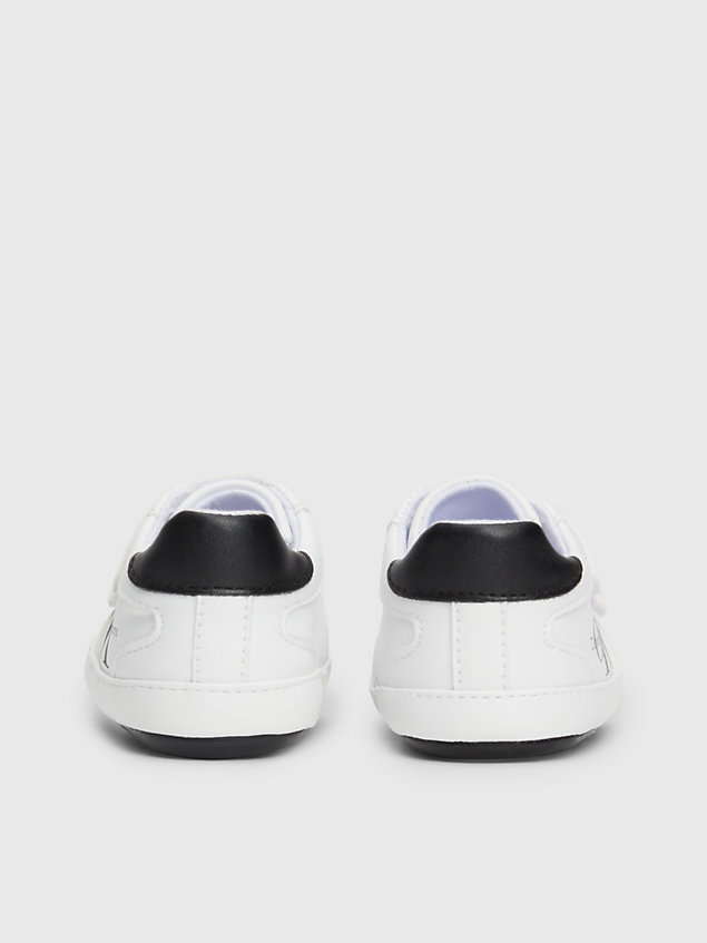 white sneakers mit klettverschluss für babys für boys - calvin klein jeans