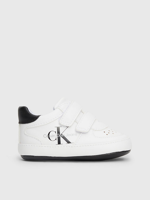 sneaker con velcro neonato white da bambino calvin klein jeans