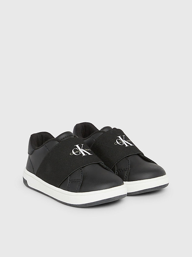 black toddlers pull-on trainers for boys calvin klein jeans