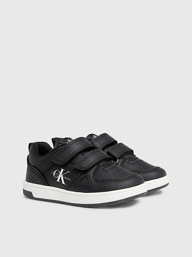 black toddlers and kids velcro trainers for boys calvin klein jeans