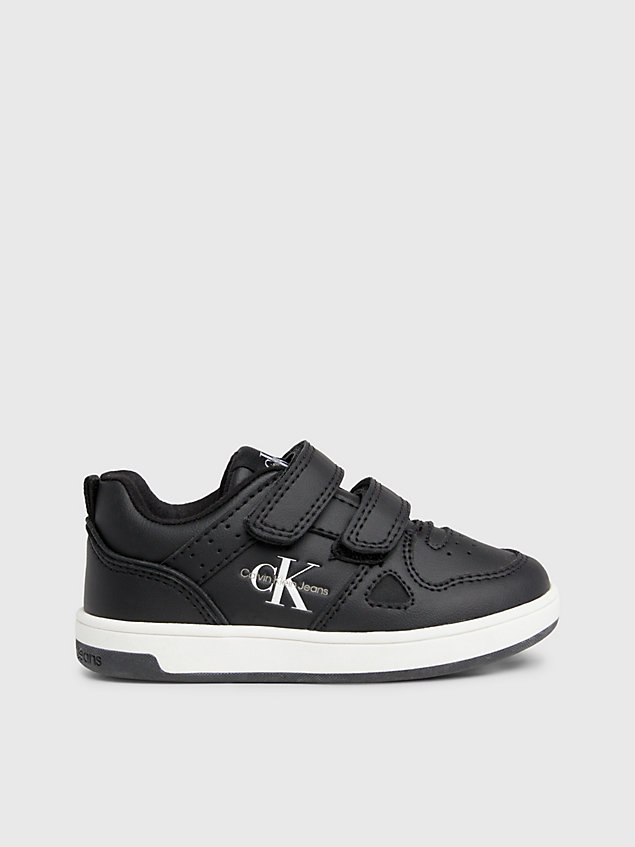 black toddlers and kids velcro trainers for boys calvin klein jeans