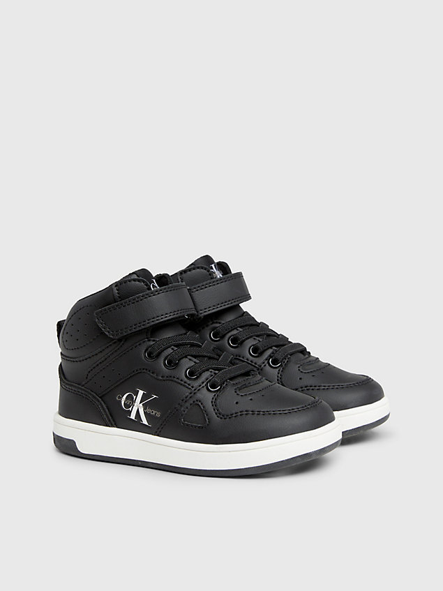 black toddlers and kids high-top trainers for boys calvin klein jeans