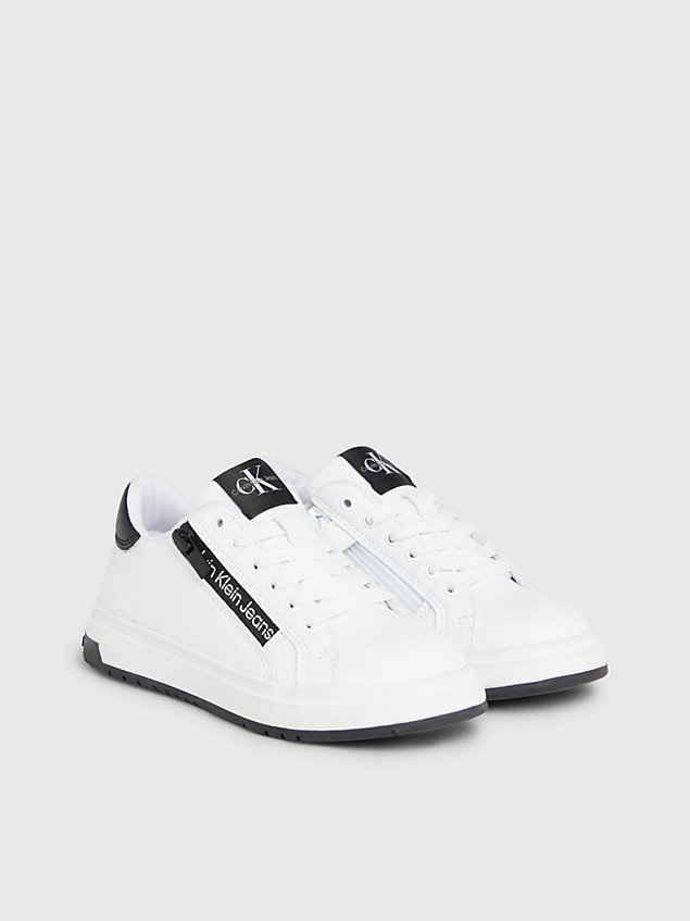 white kids trainers for kids unisex calvin klein jeans