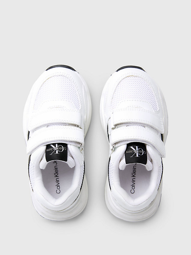 white peuter- en kindersneakers met klittenband voor boys - calvin klein jeans