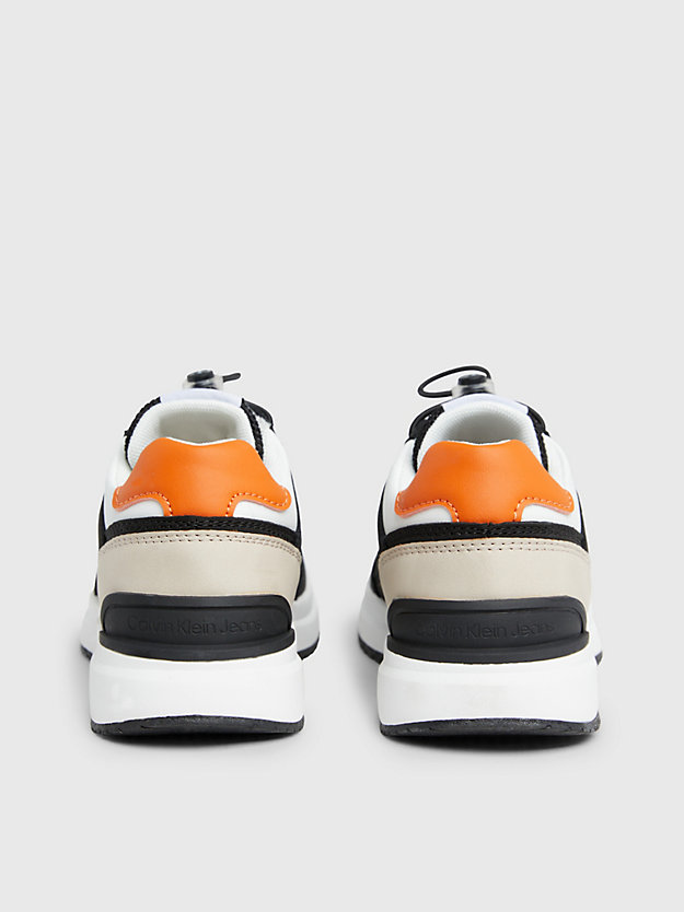 black/taupe/off white kids trainers for boys calvin klein jeans