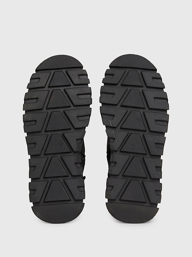 bottes à lacets pour enfant black pour garcons calvin klein jeans