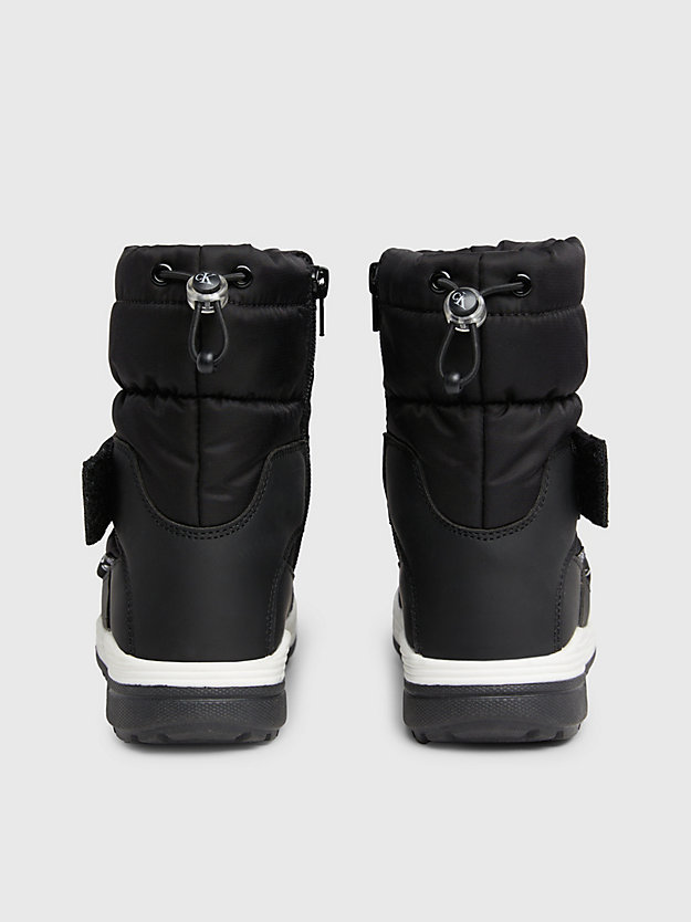 black kids snow boots for kids unisex calvin klein jeans