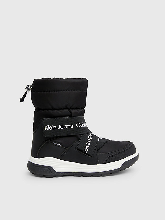 black kids snow boots for kids unisex calvin klein jeans
