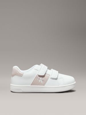 white kids and toddlers velcro trainers for girls calvin klein jeans