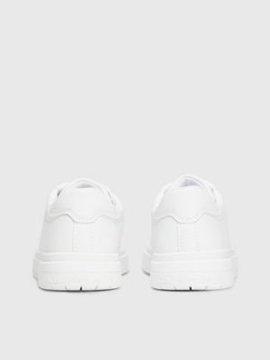 white kids slip-on trainers for girls calvin klein jeans