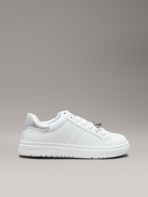 white kids trainers for girls calvin klein jeans