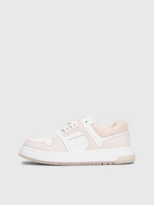 pink / white kids trainers for girls calvin klein jeans