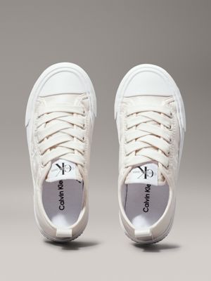 beige kids trainers for girls calvin klein jeans