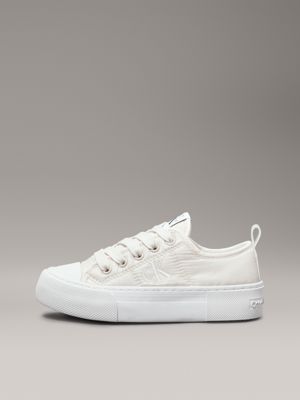 beige kids trainers for girls calvin klein jeans