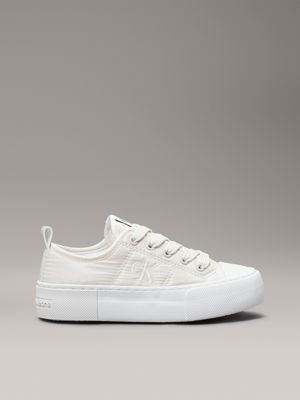 beige kids trainers for girls calvin klein jeans