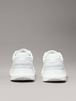 white/aquamarine kids trainers for girls calvin klein jeans