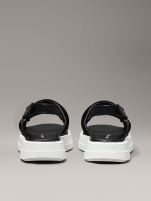 black kids platform satin sandals for girls calvin klein jeans