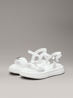 white kids platform sandals for girls calvin klein jeans