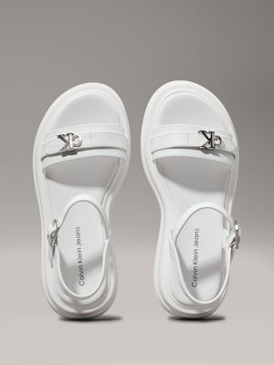 white kids platform sandals for girls calvin klein jeans