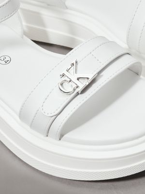 white kids platform sandals for girls calvin klein jeans