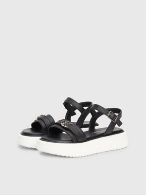 black kids platform sandals for girls calvin klein jeans