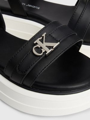 black kids platform sandals for girls calvin klein jeans