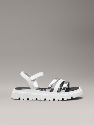 grey kids sandals for girls calvin klein jeans