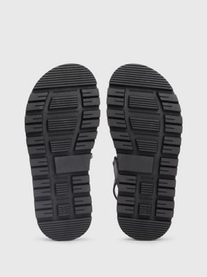 black/silver kids sandals for girls calvin klein jeans