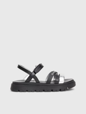 sandales pour enfant black pour filles calvin klein jeans