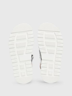 nude/silver kids sandals for girls calvin klein jeans