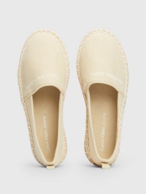 beige kids wedge espadrilles for girls calvin klein jeans