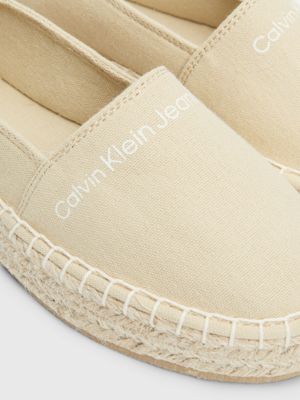 beige kids wedge espadrilles for girls calvin klein jeans