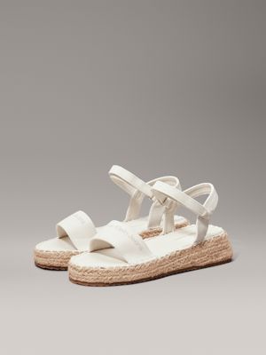 cream kids espadrille wedge sandals for girls calvin klein jeans