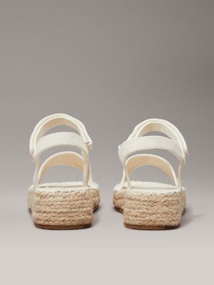 cream kids espadrille wedge sandals for girls calvin klein jeans