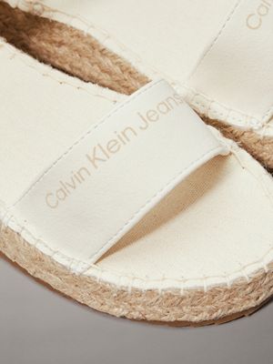 cream kids espadrille wedge sandals for girls calvin klein jeans